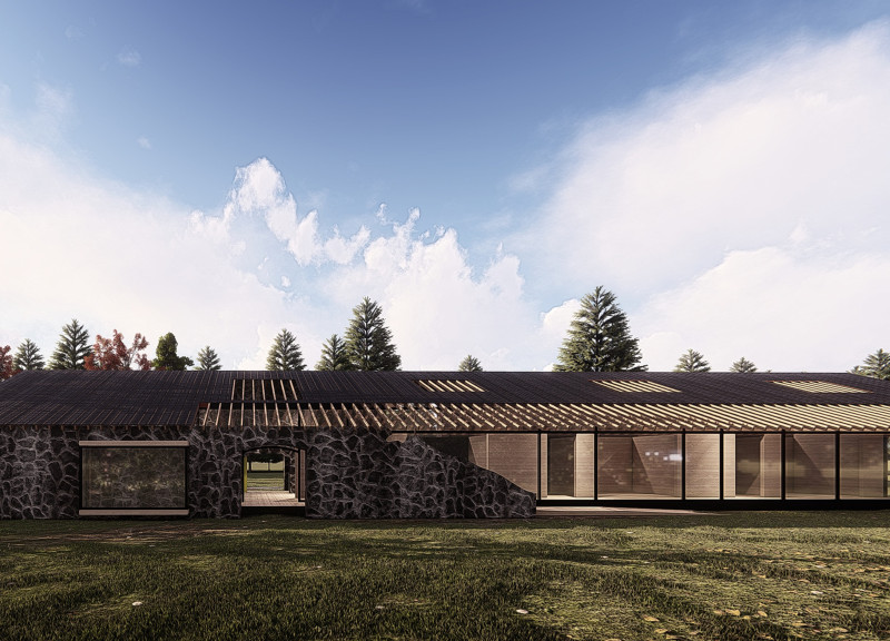 Nooks of Recycled Rock and Aluminium Cladding in a Tranquil Guest Retreat