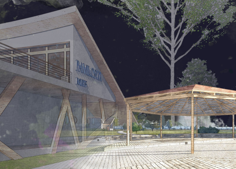 Wave-Inspired Roof Huts with Aluminum Panels Supporting Coastal Community Spaces