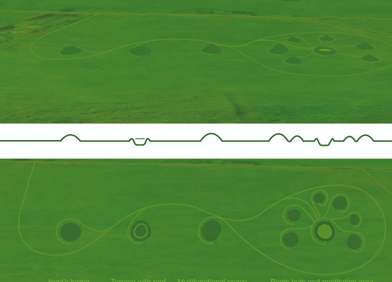 Timber Frameworks and Green Roofs in a Poet Retreat