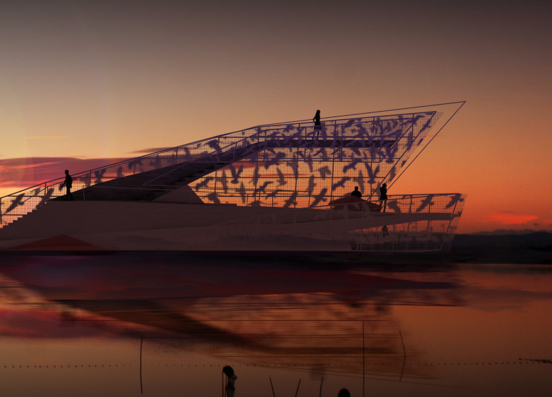 Sun-Shielded Observation Platform Enhanced with Paper-Composite Panels