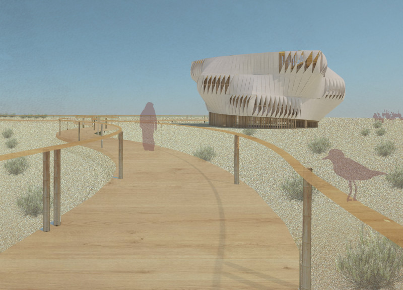 Bamboo Framework and Evaporative Cooling Strategies in a Wildlife Observation Facility