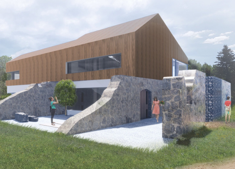 Preserving Stone Remnants with Recycled Wood for Tea Making Retreat