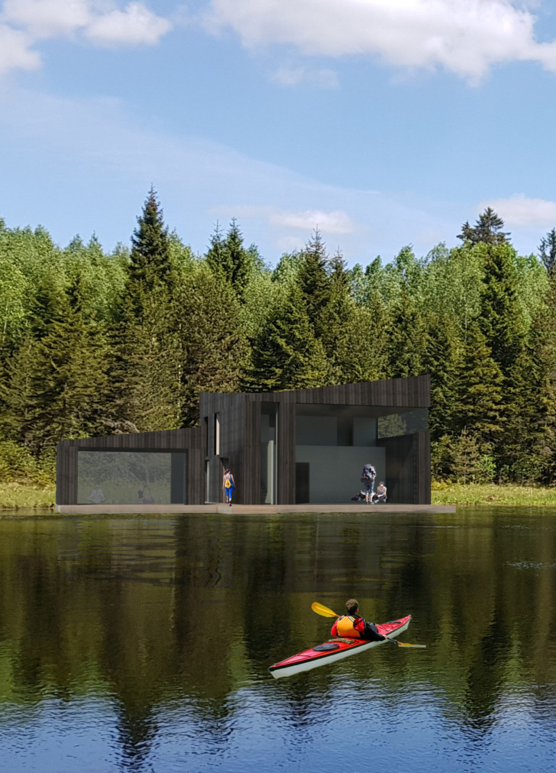 Cedar Retreat in a Tranquil Lakeside Setting