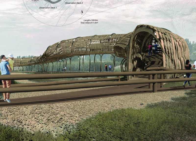 Weaving Skin Structure Made from Date Palm Leaves in an Ecologically Integrated Environment