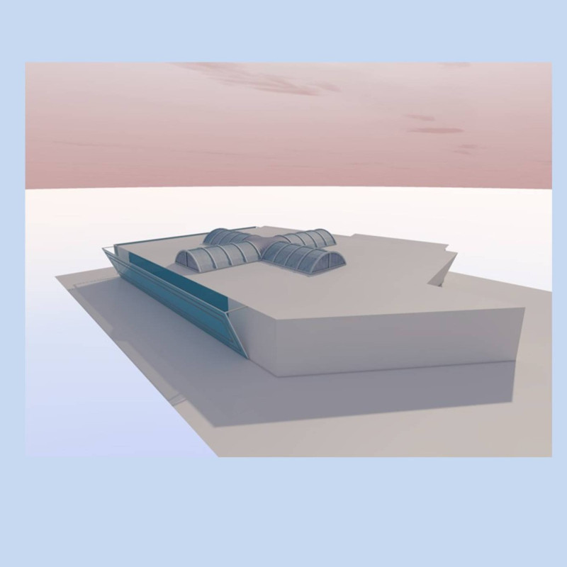 Viewing Halls Framed in Glass with Concrete Contextualization of Northern Lights