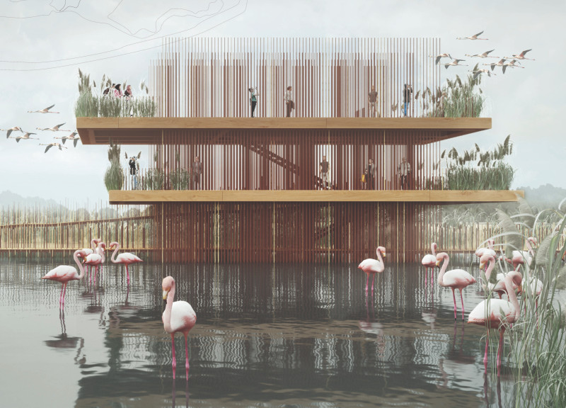 Corten Structures Elevate Observation Experiences in Wetland Reserves