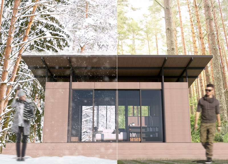 Bamboo Cladding and Rainwater Harvesting in Flexible Modular Housing