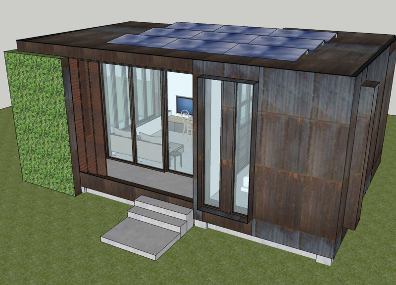 Vertical Green Systems and Cellular Concrete in Compact Urban Living