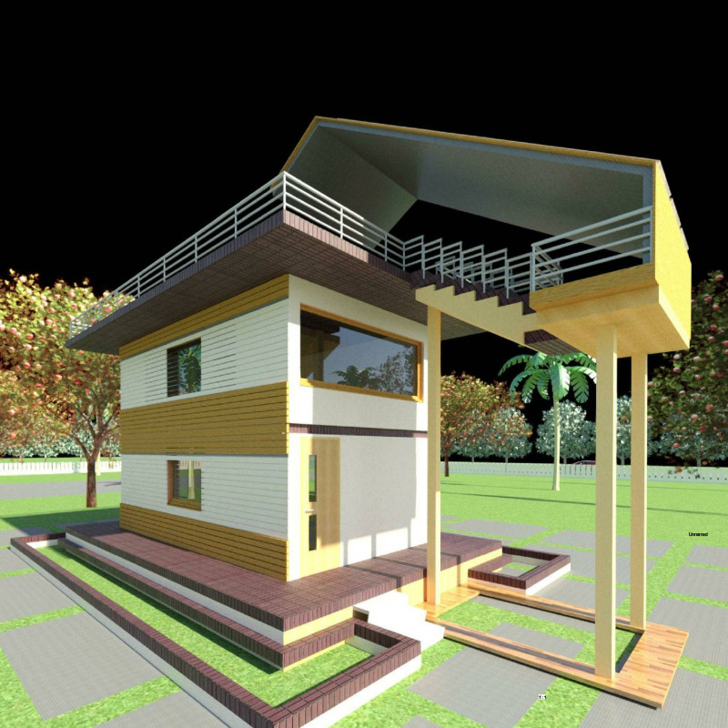 Rooftop Terrace and Composite Toilet in a Timber Micro Home