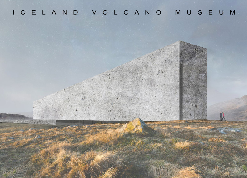 Glazing and Reinforced Concrete Framing an Immersive Experience in Volcanic Landscape
