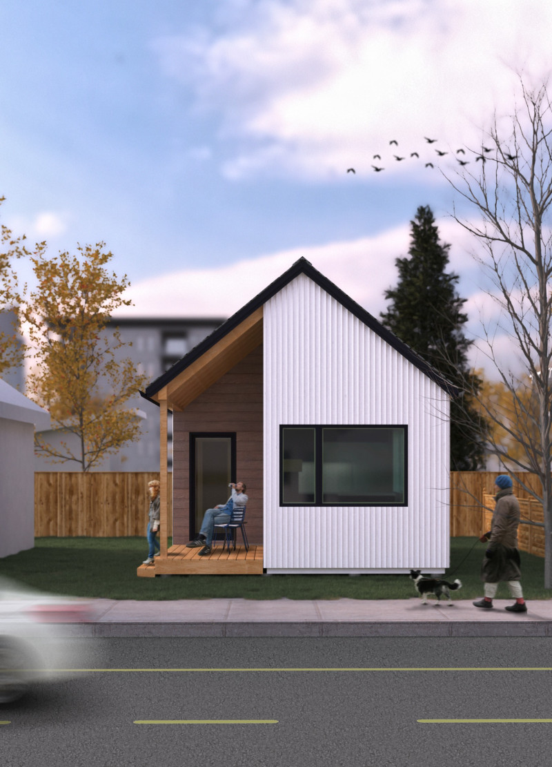 Recycled Plastic Structure with Spray-Foam Insulation for Efficient Living