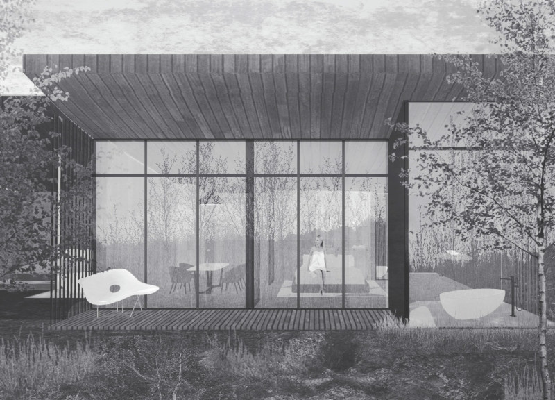 Curved Openings and Basalt Laywork Enhanced by Geothermal Heating in Icelandic Hospitality Design