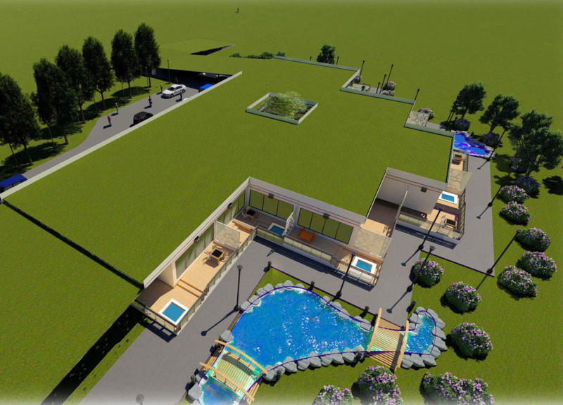 Turf Roofs and Private Balconies in a Community-Focused Retreat