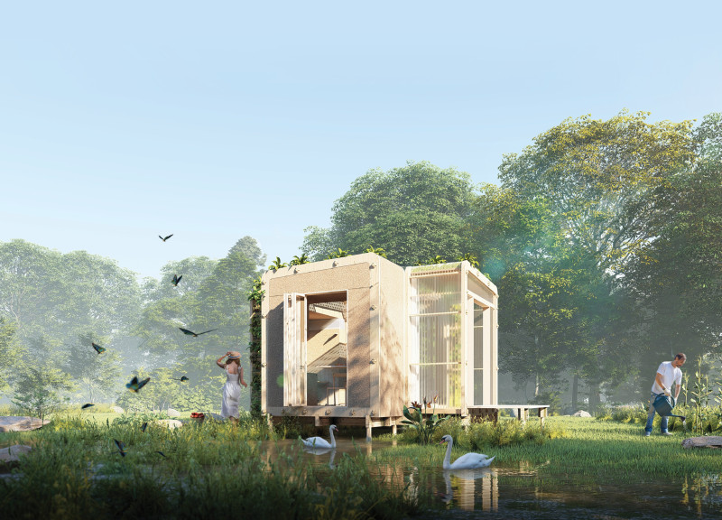 Central Produce Farm with Integrated Compost and Vertical Greenery