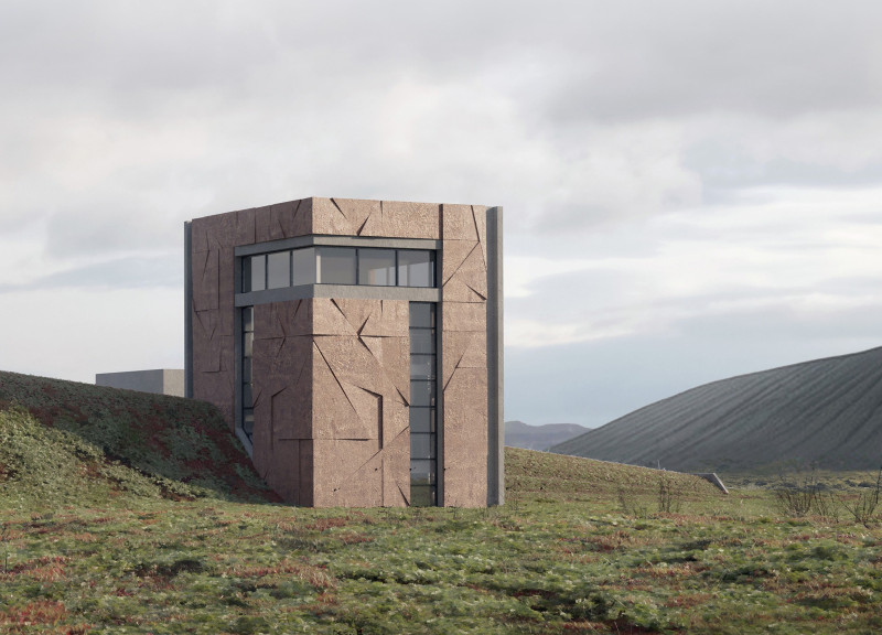 Underground Integration with Earth Tones and Volcanic Context