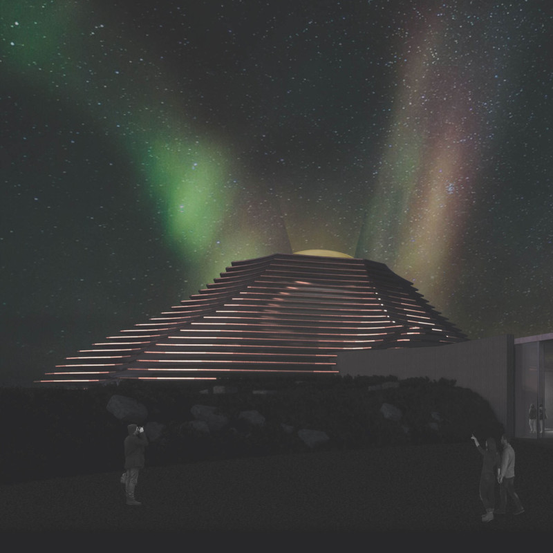 Corten Steel Contours Embracing Volcanic Landscape for Educational Experience