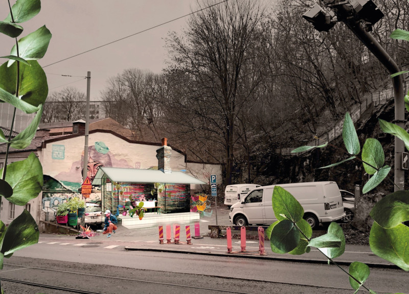 Recycled Aluminum Frame with Integrated Greenhouse for Compact Living