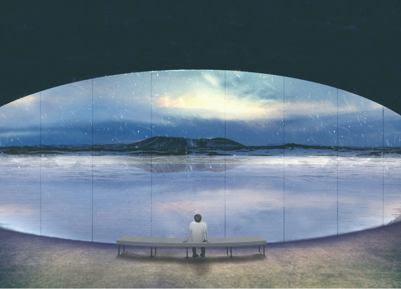 Underground Spaces with Pinhole Views of Volcanic Landscapes