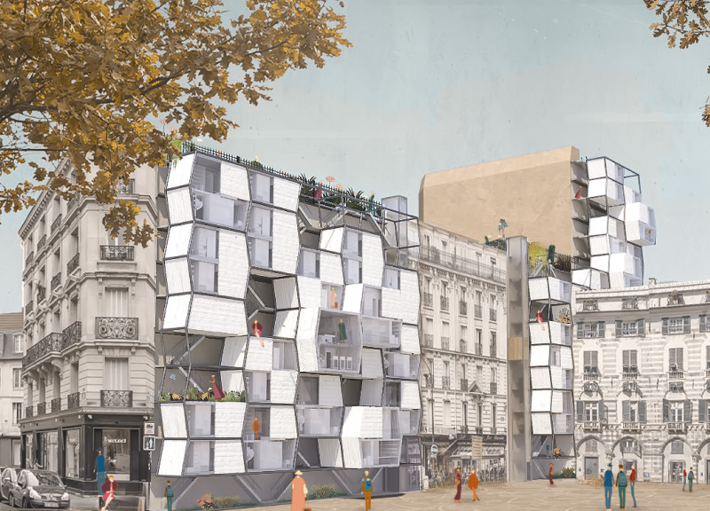 Infill Living Pods Utilizing Prefabricated Structural Frames