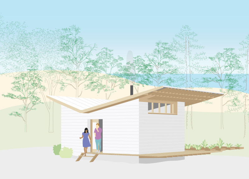 Cistern-Integrated Living with Concrete and Thermal Mass in a Riverfront Setting