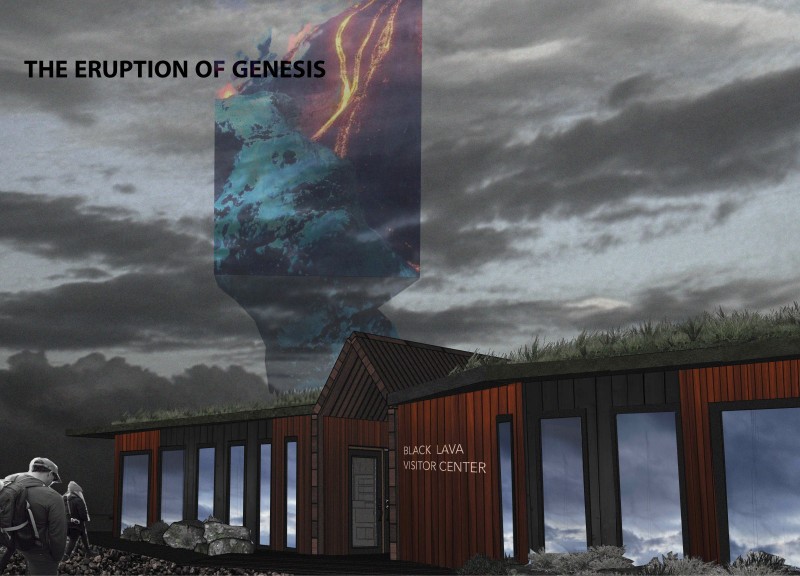 Charred Timber and Cherry Oak in a Volcano-Themed Visitor Experience