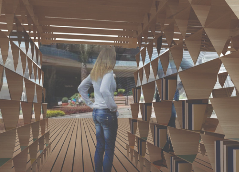 Mirrored Spaces and Playwood Harmony in Community Reading Hub