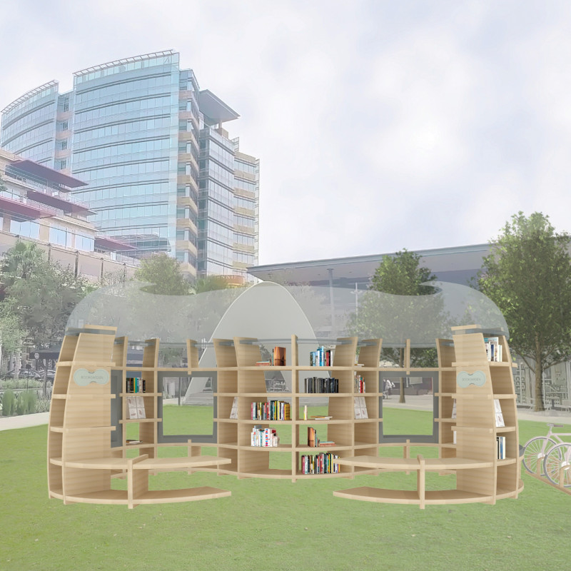 Trellis-Integrated Reading Room Using Bamboo and Eco-Friendly Materials