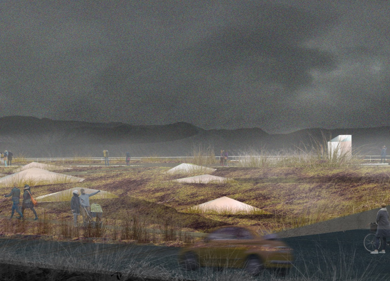 Moss Sanctuary on Elevated Platform Emphasizes Ecological Education in Volcanic Landscape