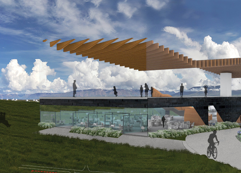 Moss-Covered Roof and Volcanic Stone Create a Center for Community Engagement