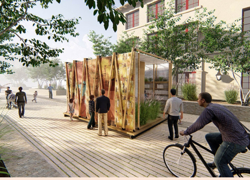 Polycarbonate Shelters and Community Canvas in a Flexible Reading Pavilion