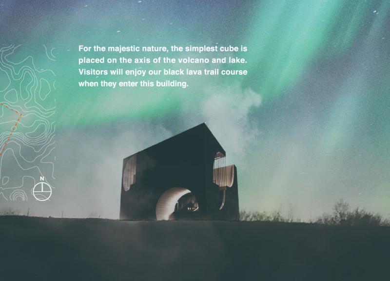 Charred Wooden Shingles Enhancing Visitor Experience Within Volcanic Terrain