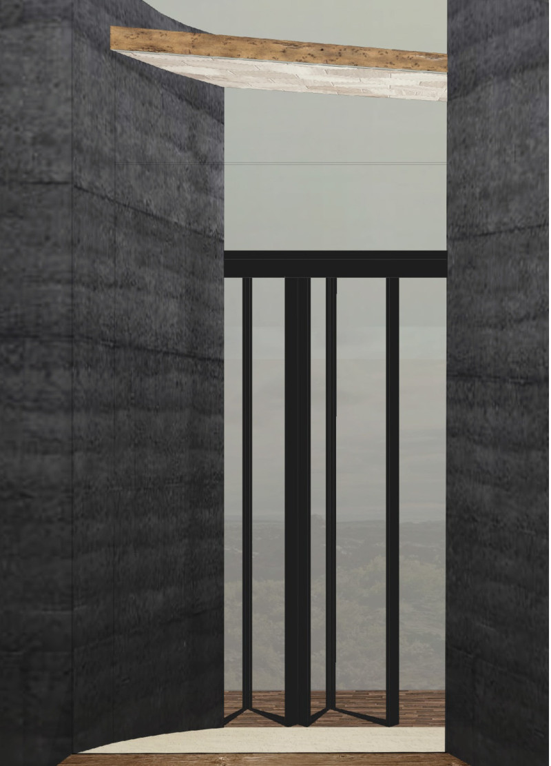 Rammed Earth Walls Framing Views of Myvatn Lake and Hverfjall Volcano