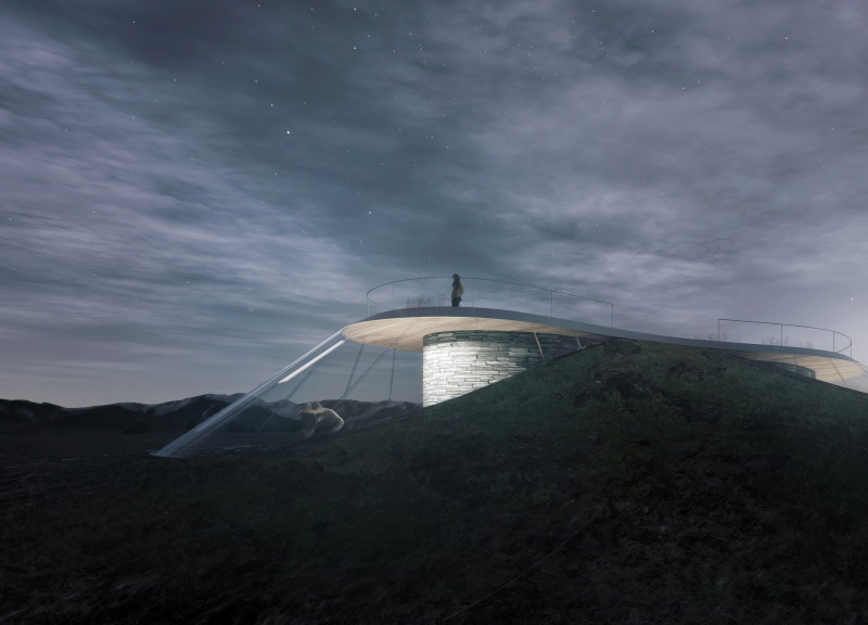 Framing Panoramic Views Through Entangled Pathways in a Visitor Center