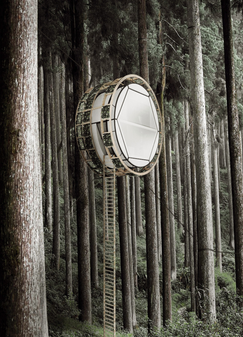 A Modular Treehouse Inspired Rotational Dwelling