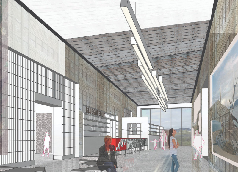 Flint Patterned Masonry Anchors Visitor Experience in Volcanic Landscape