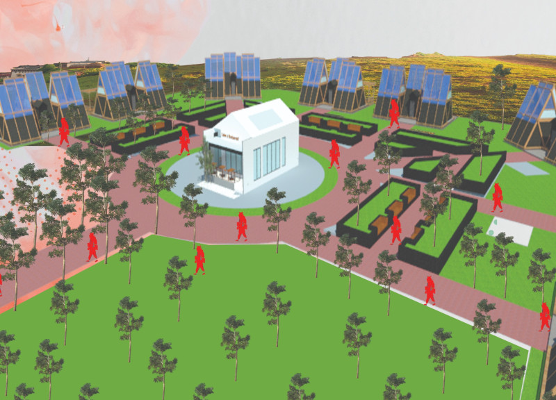 Natural Light and Woods Brick Accents in a Seamlessly Integrated Guest House