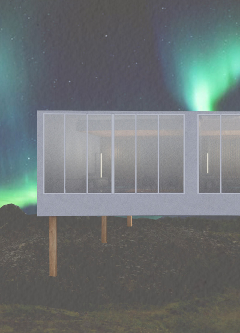 Curvilinear Forms and Lava Rock Integration in a Scenic Guest House