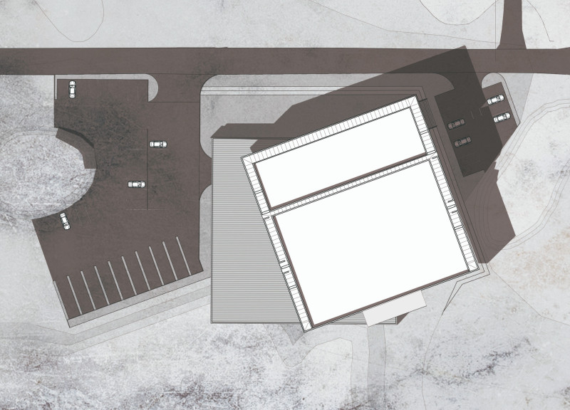 Floating Cubes Enhancing Visual Permeability in Volcanic Landscape