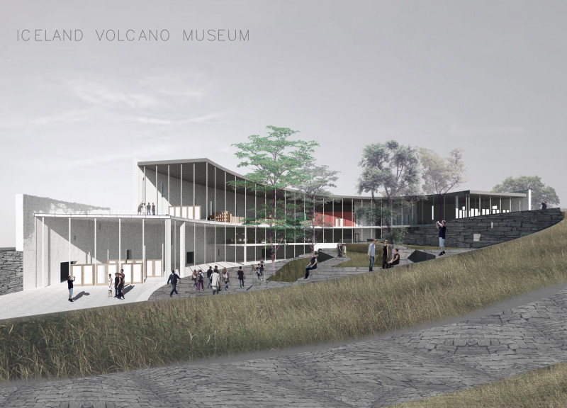 Amphitheater Embracing Natural Stone and Community Space