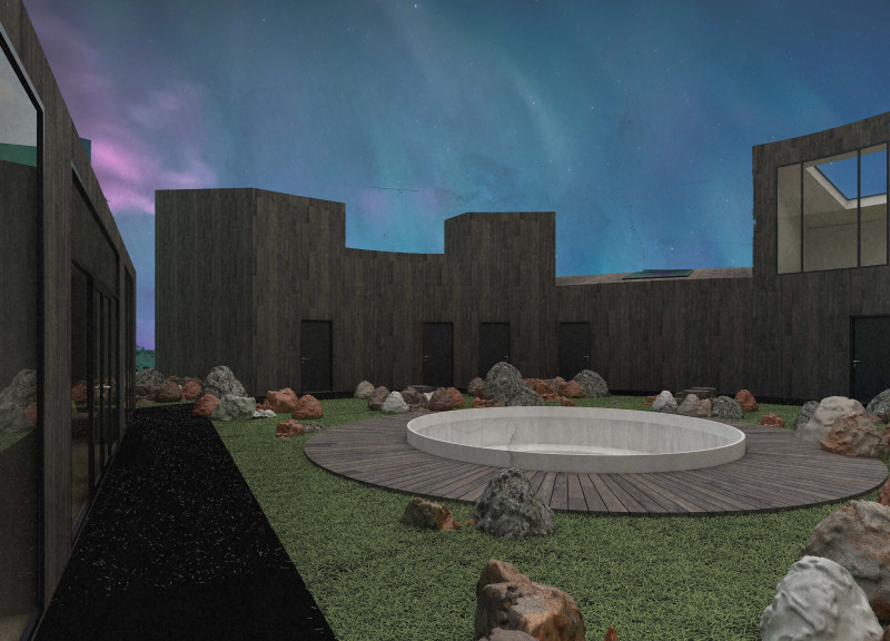 Circular Retreat Embracing Natural Rock and Landscape Integration