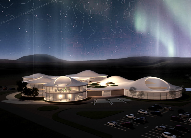 Volcanic Form Embracing Natural Light in a Cultural Center