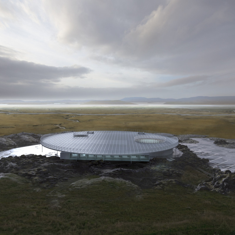 Exploring Folklore Through a Giant Roof Ring in Icelandic Geothermal Landscape
