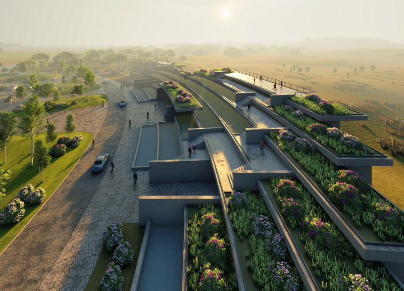 Landscaped Roof of Fair-Faced Concrete Elevates Visitor Experience Amid Volcanic Terrain