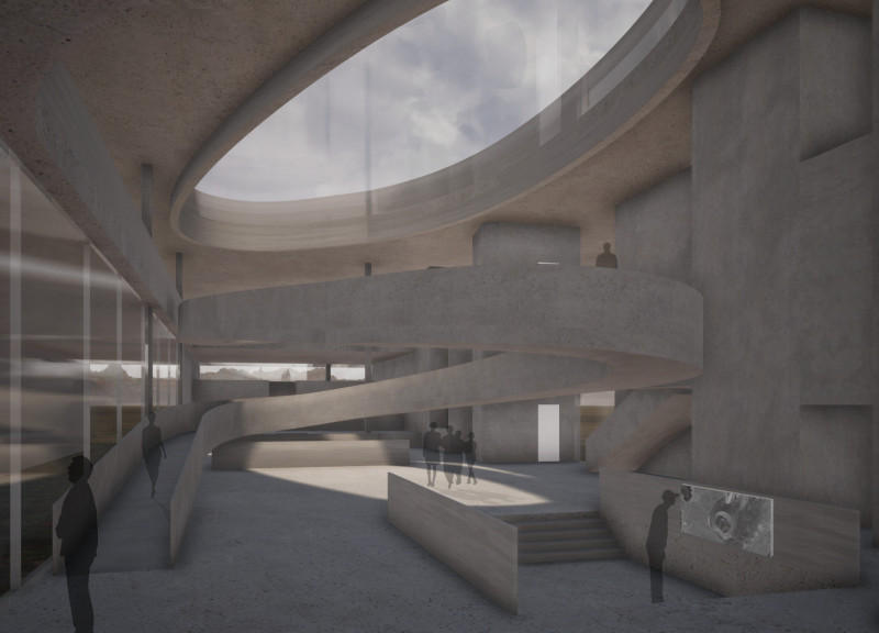 Volcanic Inspiration in a Light-Filled Exhibition Hall