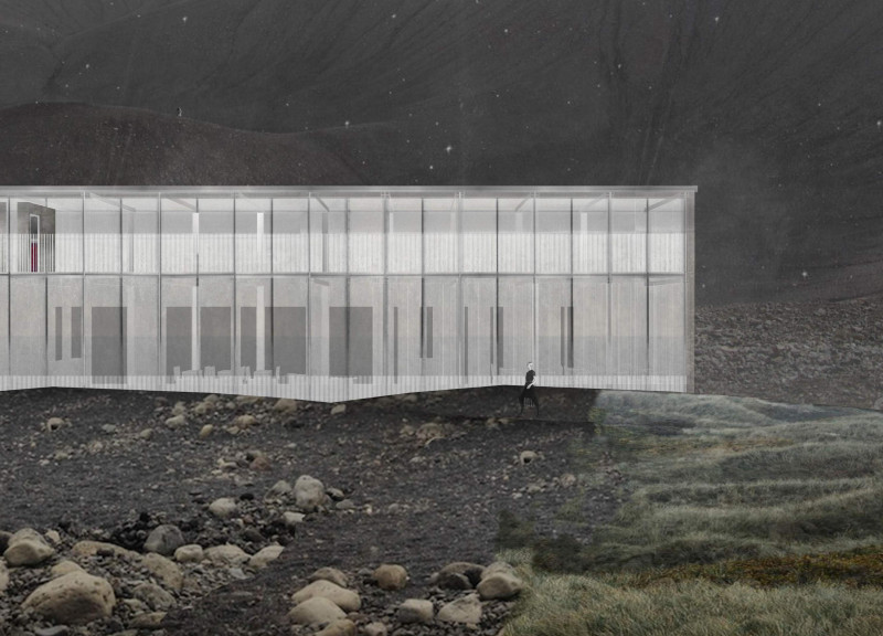 Reflective Aluminium and Thermal Earth Pavilion for Landscape Engagement