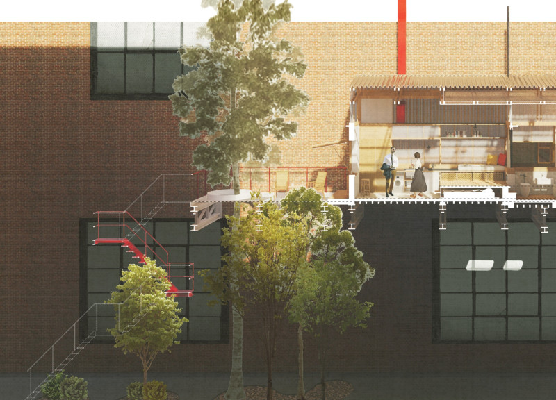 Perforated Panels and Greenery Define Compact Micro-Living Spaces