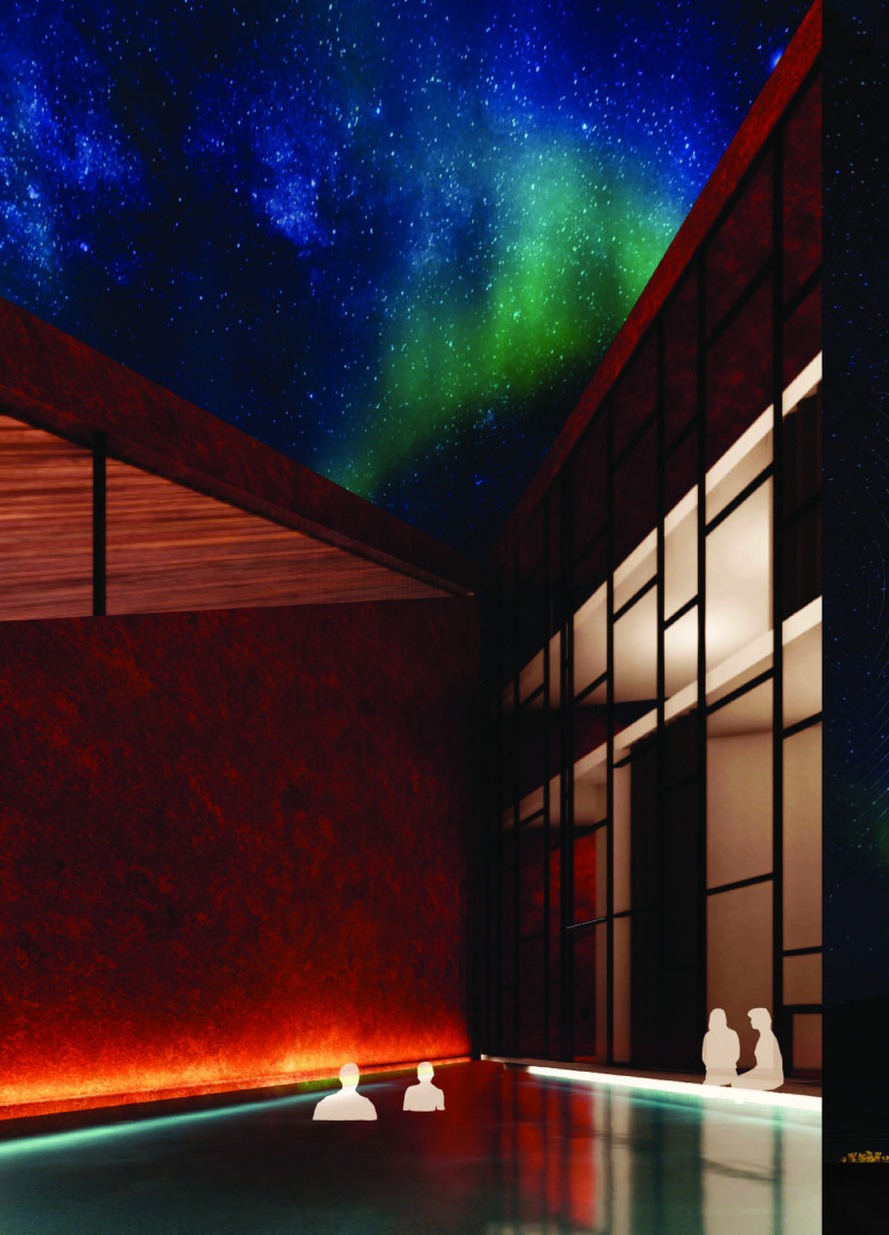 Corten Steel Forms Integrated Spaces Amidst Volcanic Landscapes