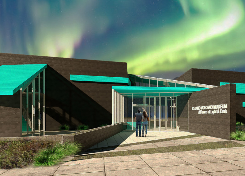 Basalt Mass with Translucent Panels Embracing the Icelandic Landscape