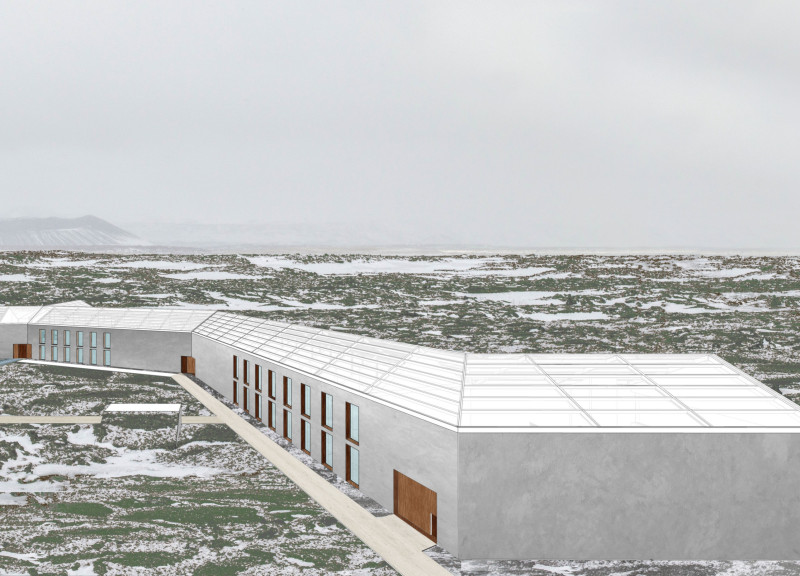 Volcanic Stone and Lean Concrete Enclaves That Embrace Geothermal Energy