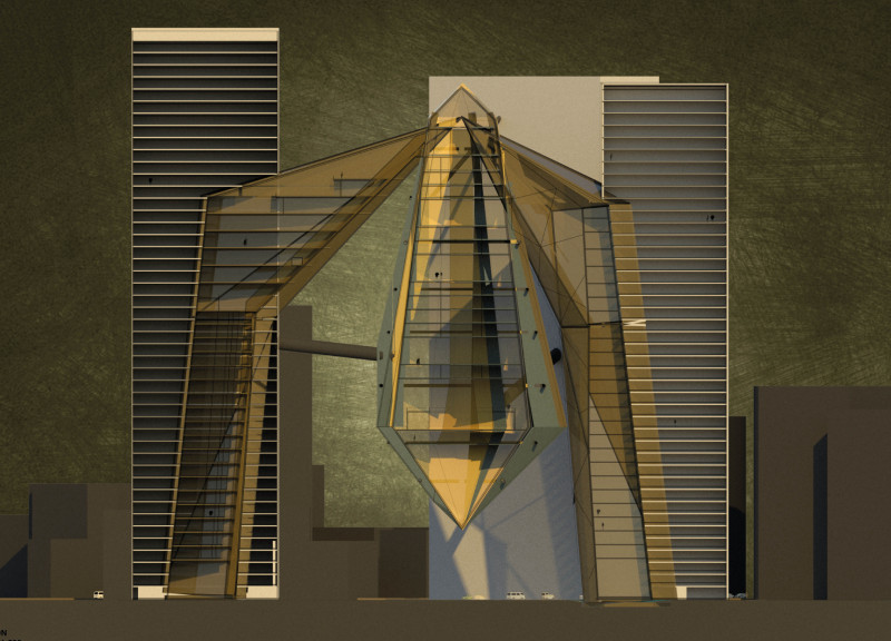 Vertical Urban Living Above Busy Streets